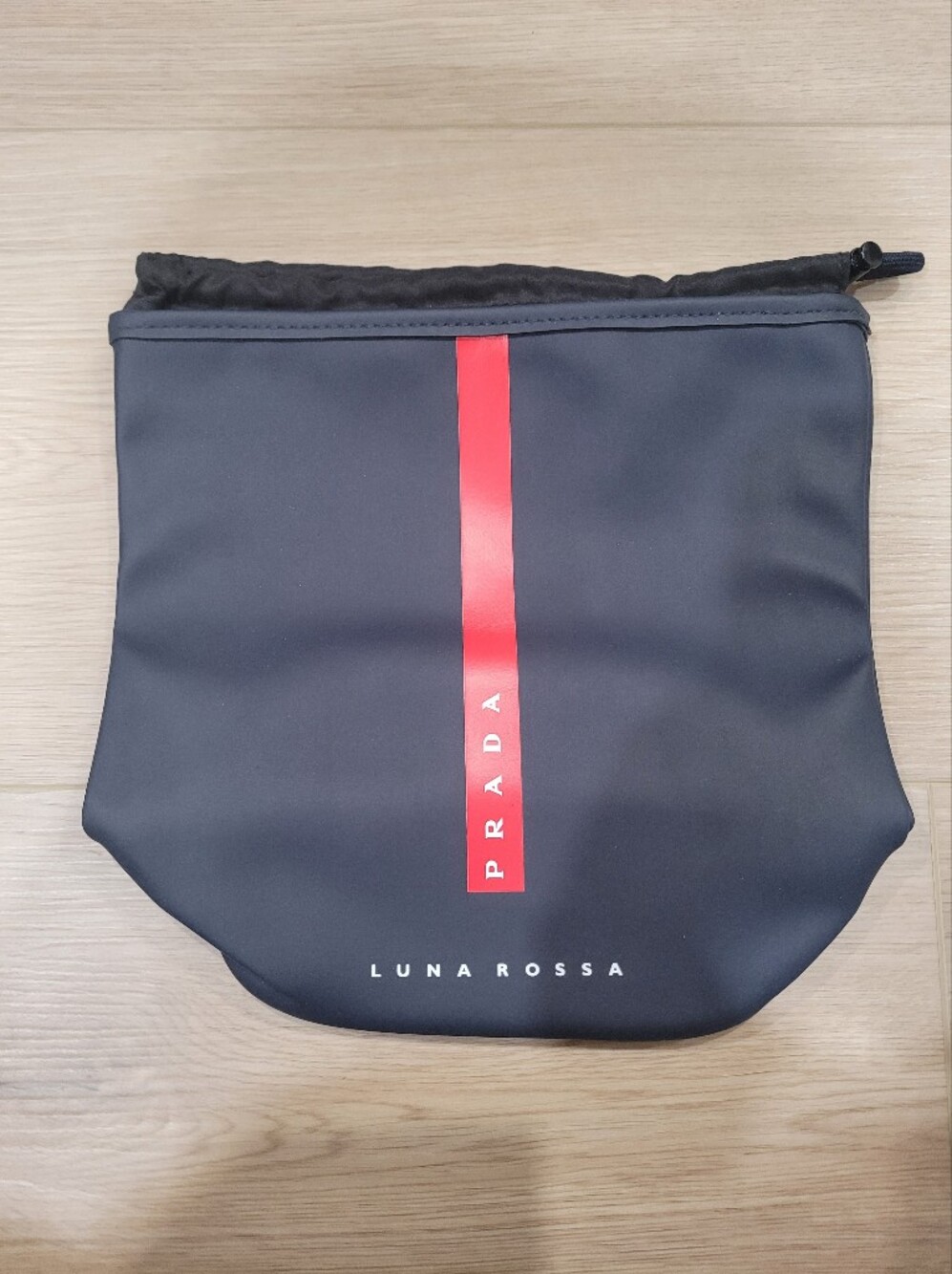 Prada Luna Rossa Navy and Red Logo Pouch